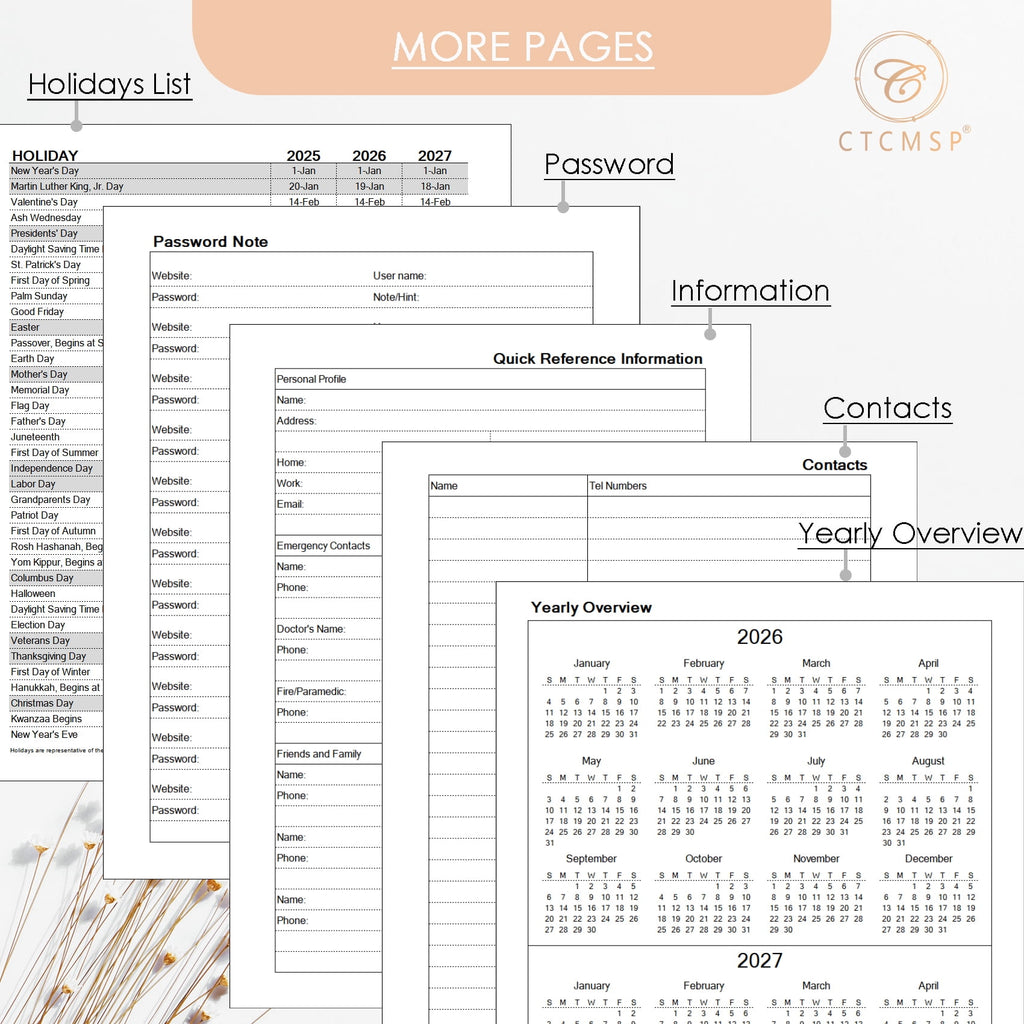 2026 Planner Calendar Notebook Weekly Monthly Planner 2026 for School Student Teacher Office Supplies-January- Decemb... - Image 4