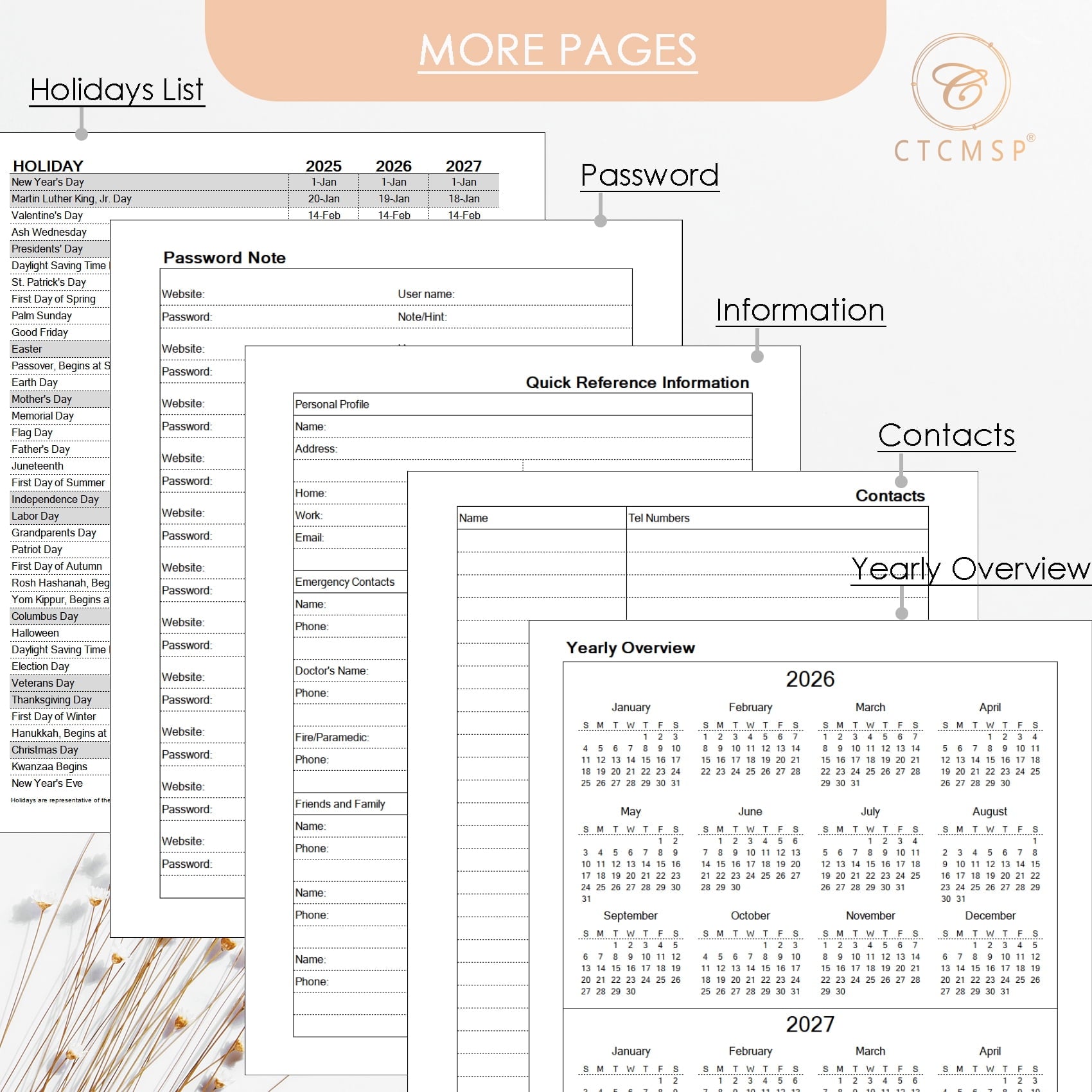 2026 Planner Calendar Notebook Weekly Monthly Planner 2026 for School Student Teacher Office Supplies-January- Decemb... - Image 4