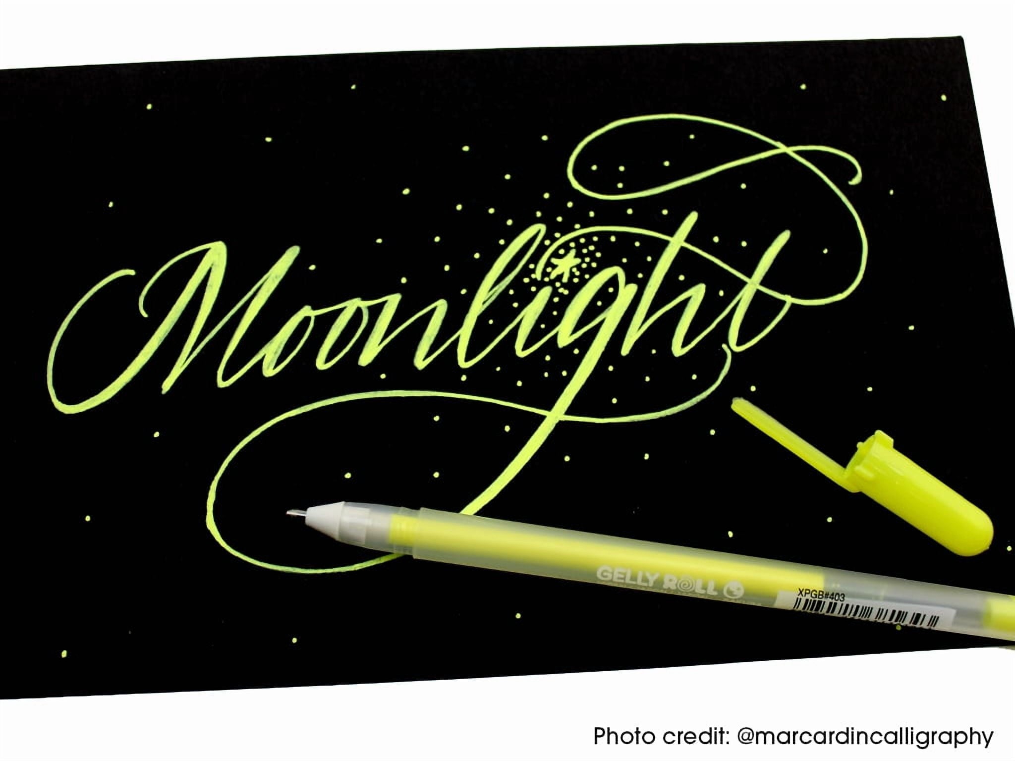 Sakura Gelly Roll Moonlight Gel Pens  5 Count, Fluorescent Opaque Ink, 1.0mm Bold Point - Image 4