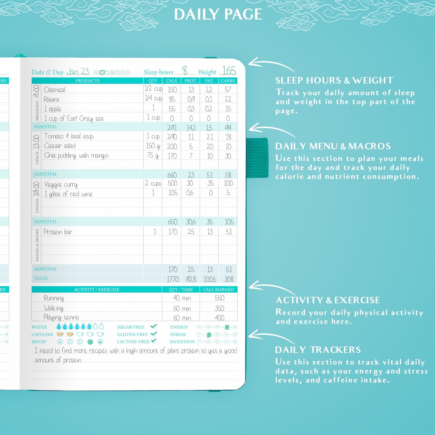 Legend Wellness Planner & Food Journal - Image 3