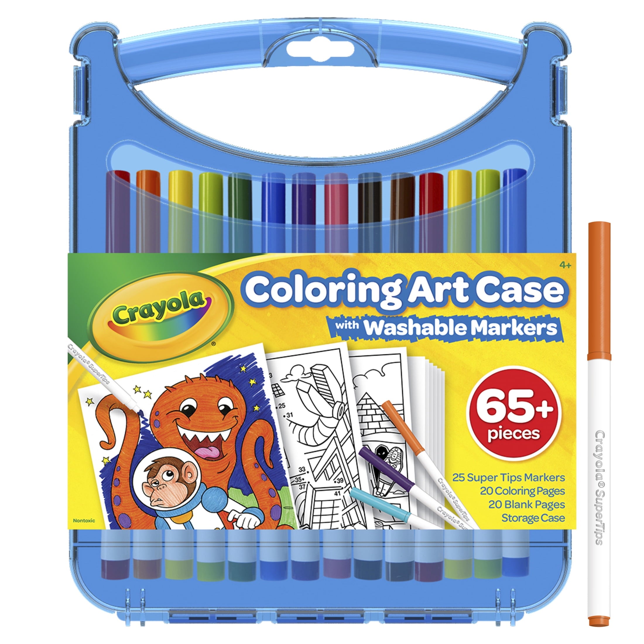 Crayola Create & Color Super Tips Marker Kit, 25 Ct with Storage, Back to School Supplies, Travel Activities, Coloring Art Gift for Kids, Ag - Image 2
