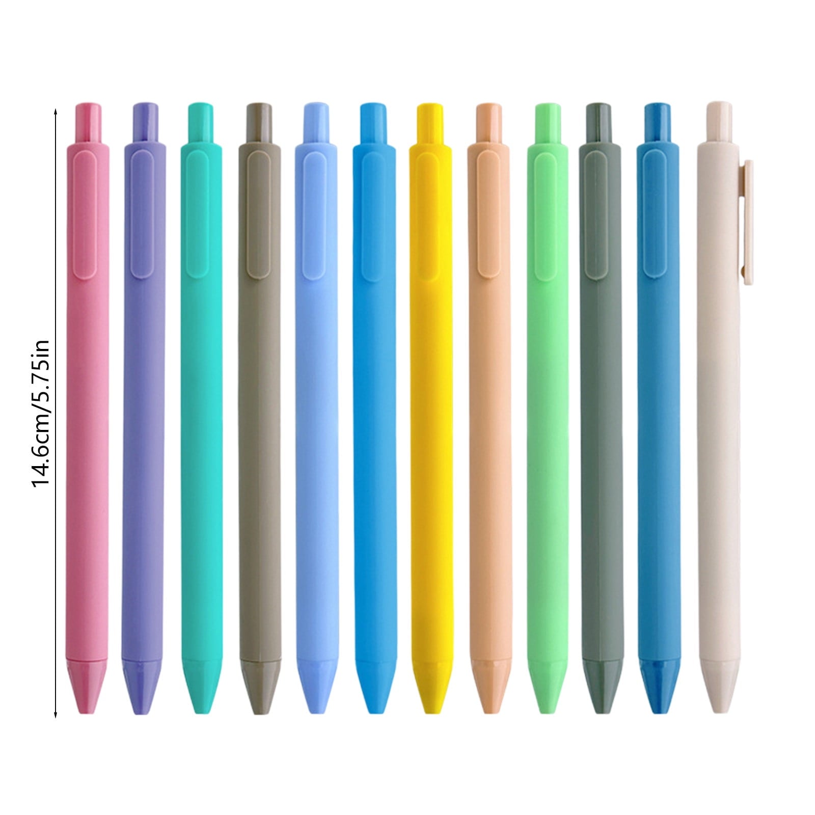 Colored Click Gel Pen Set 12 Pack with 0.5mm Fine Tip Smooth Ink for Comfortable Writing Note Taking Journaling Offic... - Image 3