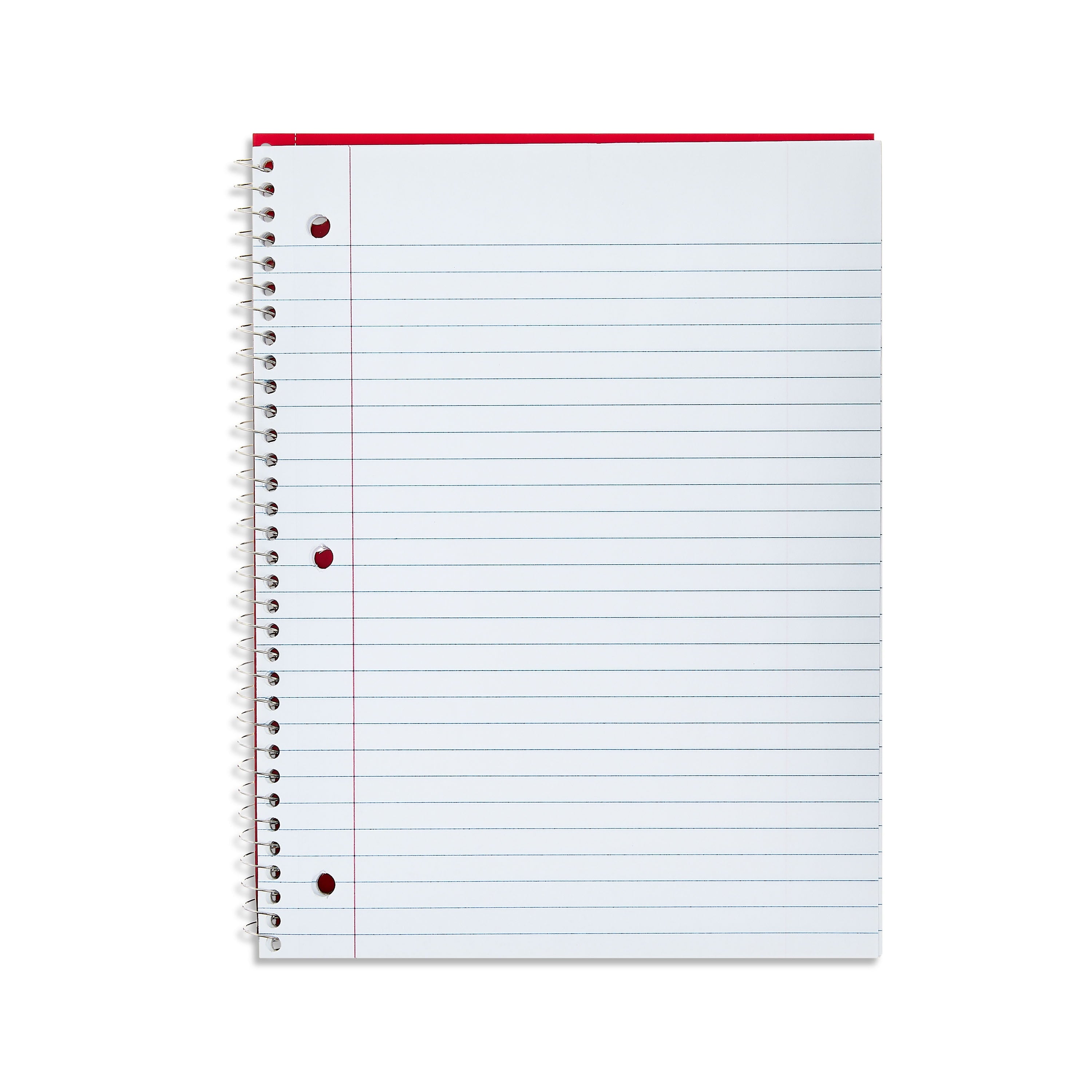 Pen+Gear Wide Rule 1 Subject Notebook, 8” x 10.5”, Red, 70 Sheets, New - Image 2