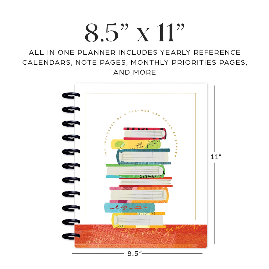 Monthly Weekly Big Planner (8.5 x 11)Learn & Inspire 15-Month April 2026-June 2027, disc bound system - Image 2