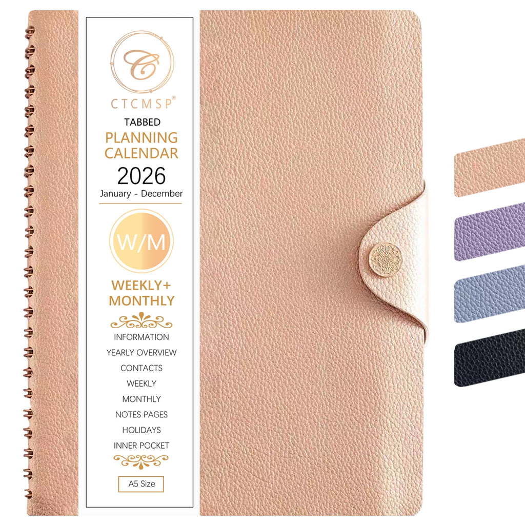 2026 Planner Yearly Calendar Notebook(Jan-Dec.2026,6.3"x8.5"),Weekly Monthly Planner 2026 for Office Home Work Gift S...