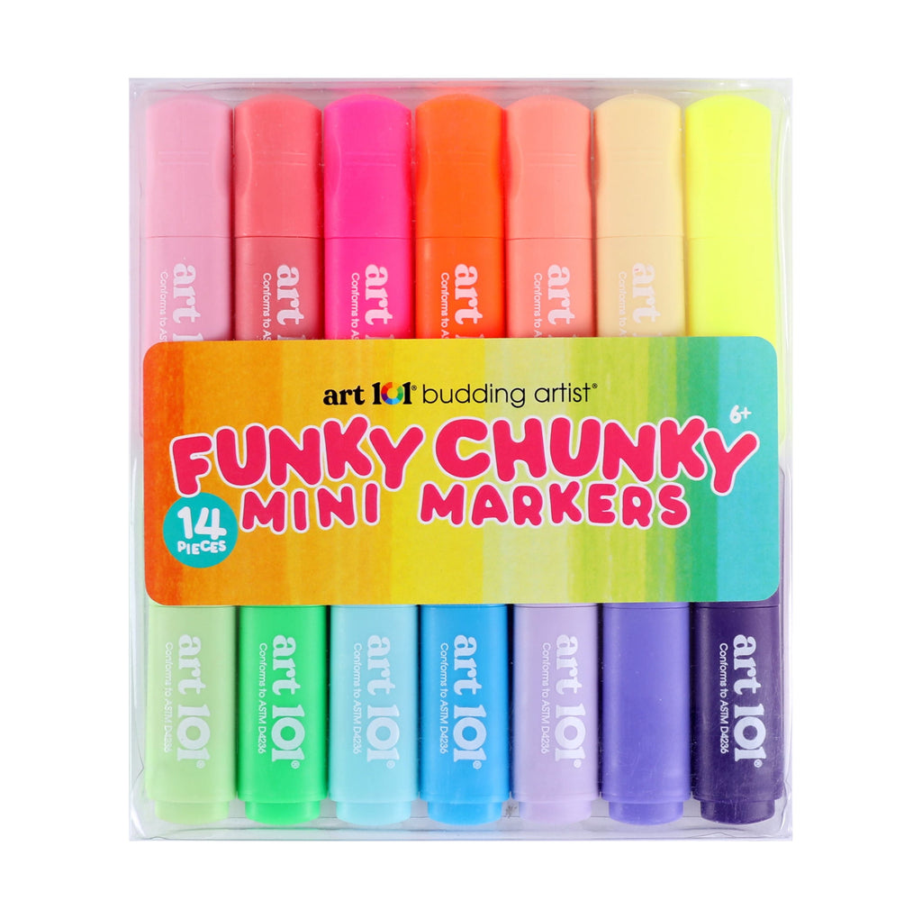 Creative Tools Funky Chunky Mini Markers, Coloring Set for Children to Adults