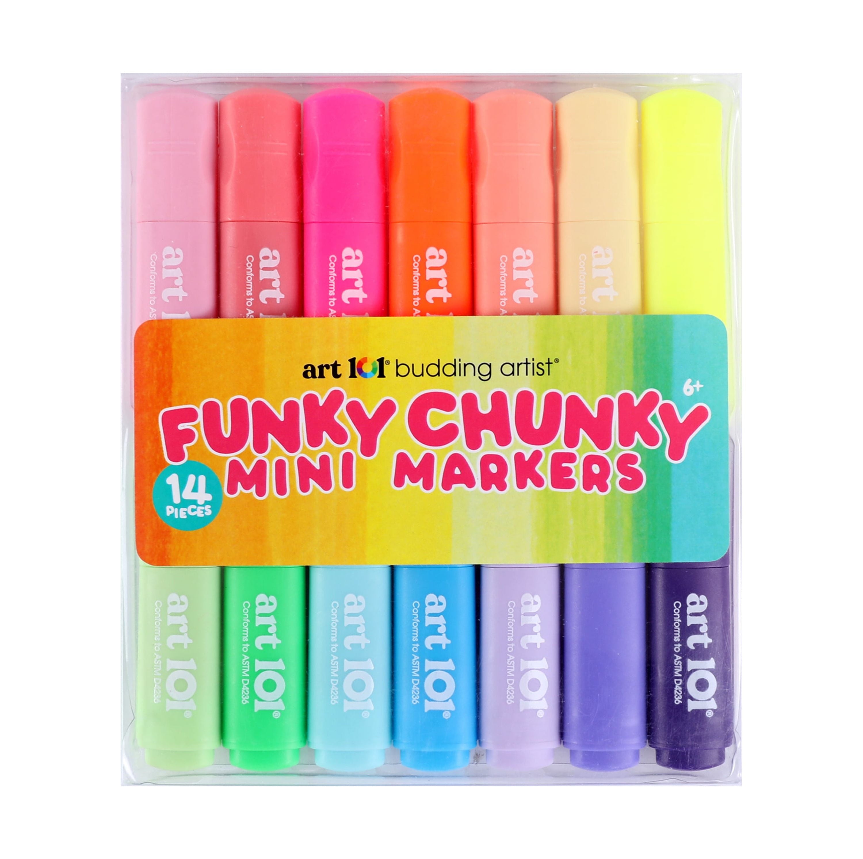 Creative Tools Funky Chunky Mini Markers, Coloring Set for Children to Adults