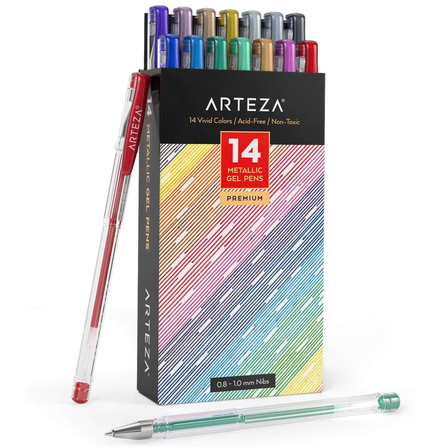 Gel Ink Pens, Metallic, Set of 14