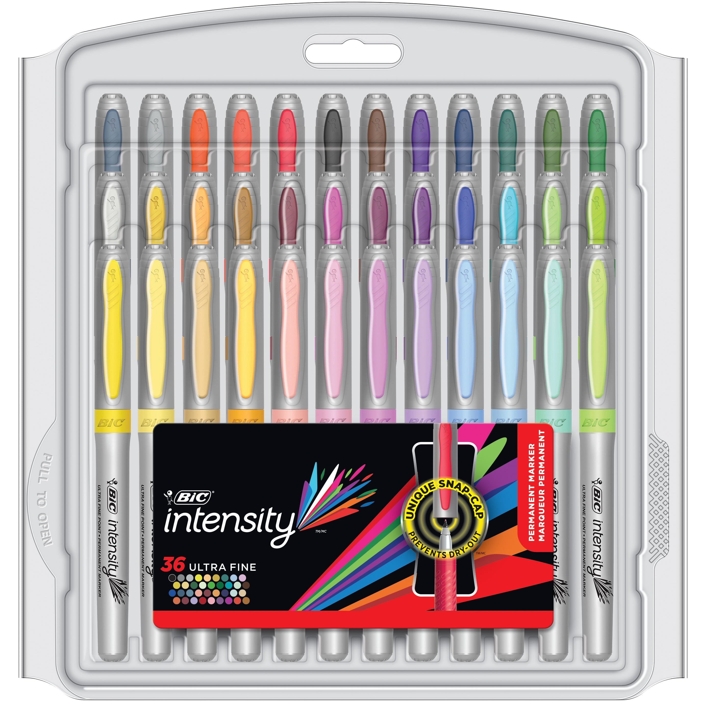 Intensity Permanent Marker Fashion Colors, Ultra Fine Point, 36-Count