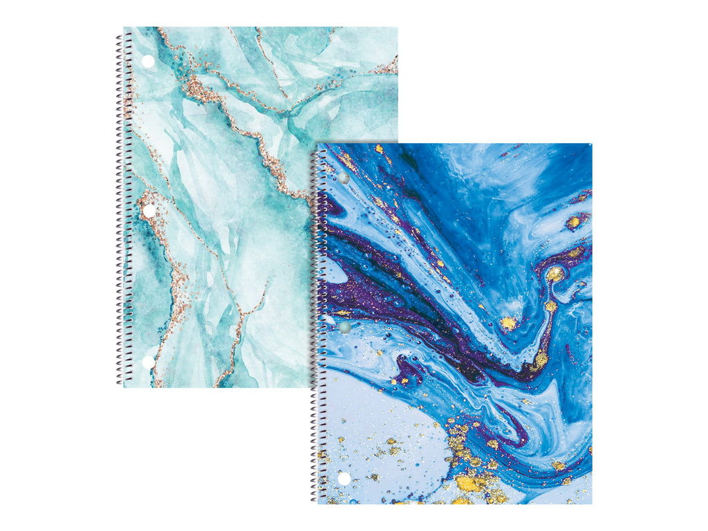Notebook - spiral-bound- 100 sheets / 200 pages - College - 3 holes (pack of 2)