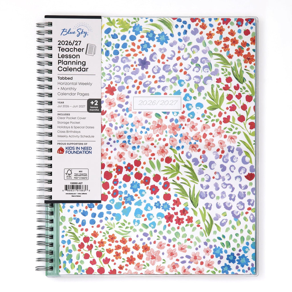 2026-2027 Weekly and Monthly Academic Year Teacher Lesson Planner Calendar, July 2026 - June 2027, 8.5" x 11", Clear ...