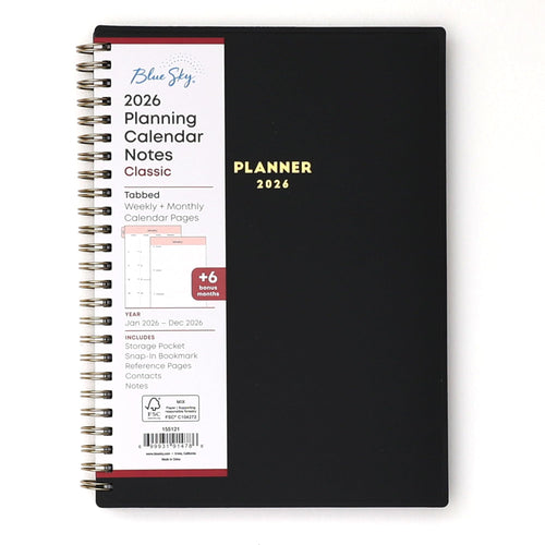 2026 Weekly and Monthly Planner Calendar, January 2026 - December 2026, 5.875 x 8.625, Flexible Cover, Storage Pocket...