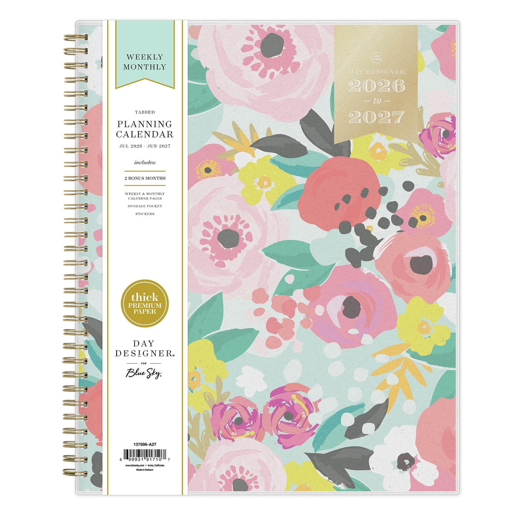 2026-2027 Weekly and Monthly Academic Year Planner Calendar, July 2026 - June 2027, 8.5" x 11", Flexible Cover, Lamin...