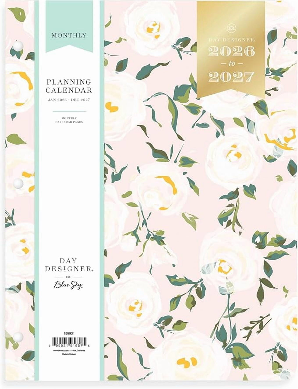 24 Month 2026 Monthly Planner Calendar, January 2026 - December 2027, 8.5" x 11", Flexible Cover, Stapled Binding, Co...