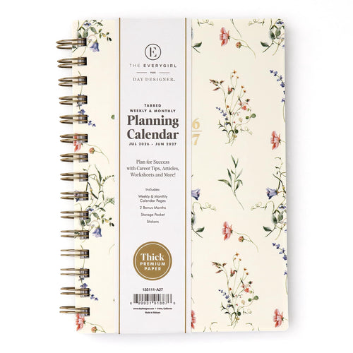 The Everygirl 2026-2027 Weekly and Monthly Academic Year Planner Calendar, July 2026 - June 2027, 5" x 8", Flexible C...