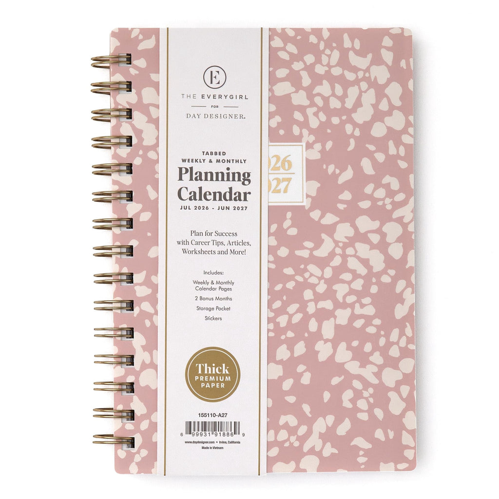 The Everygirl 2026-2027 Weekly and Monthly Academic Year Planner Calendar, July 2026 - June 2027, 5" x 8", Flexible C...