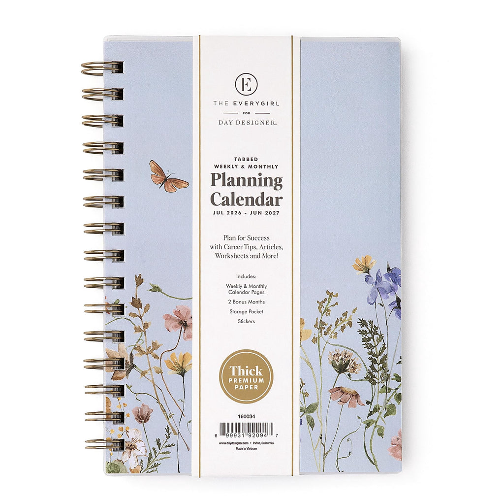 The Everygirl 2026-2027 Weekly and Monthly Academic Year Planner Calendar, July 2026 - June 2027, 5" x 8", Flexible C...