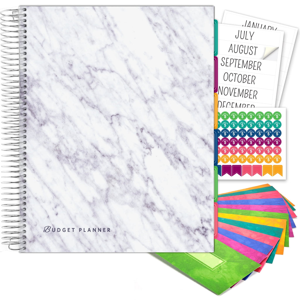 Budget Planner & Monthly Bill Organizer With 12 Envelopes and Pockets. Expense Tracker Notebook and Financial Planner Budget Book to Control