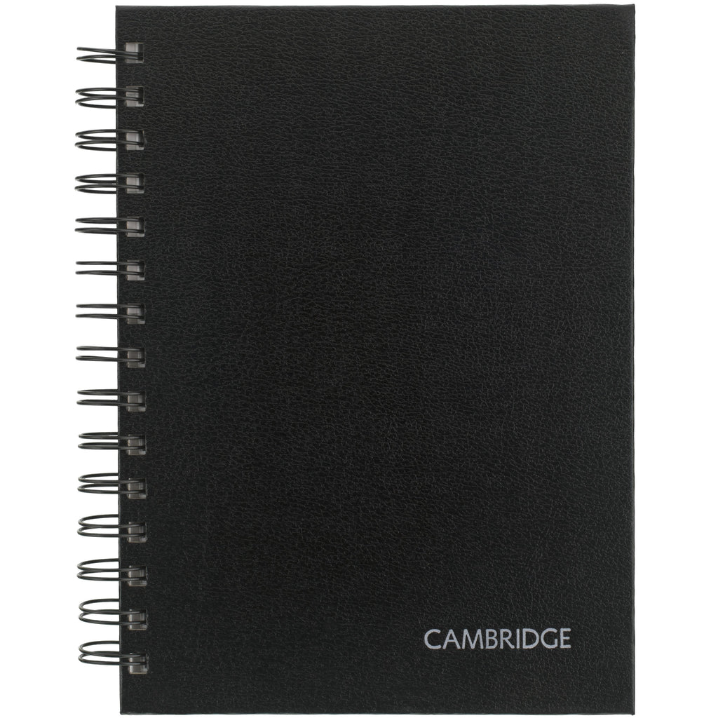 Business Writing Notebook, 5" x 8", Medium, Black, 80 Sheets