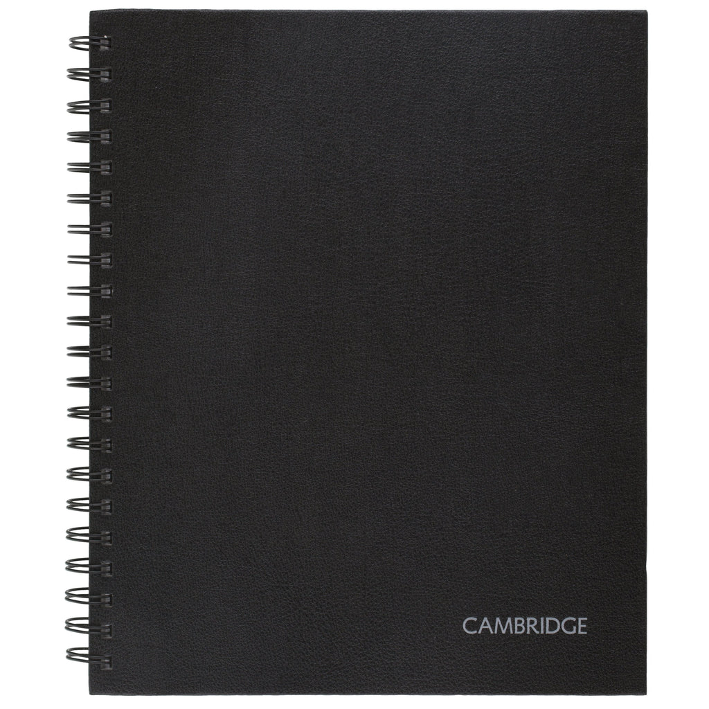 Cambridge Limited Legal Ruled Business Notebook with Pocket, 8" x 11", Black, Hardcover, Wirebound, 96 Sheets
