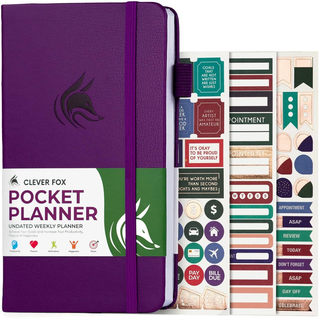 Pocket Planner Weekly - Undated Monthly Goal Planner and Calendar for Increasing Productivity, Mini Planner Perfect f...