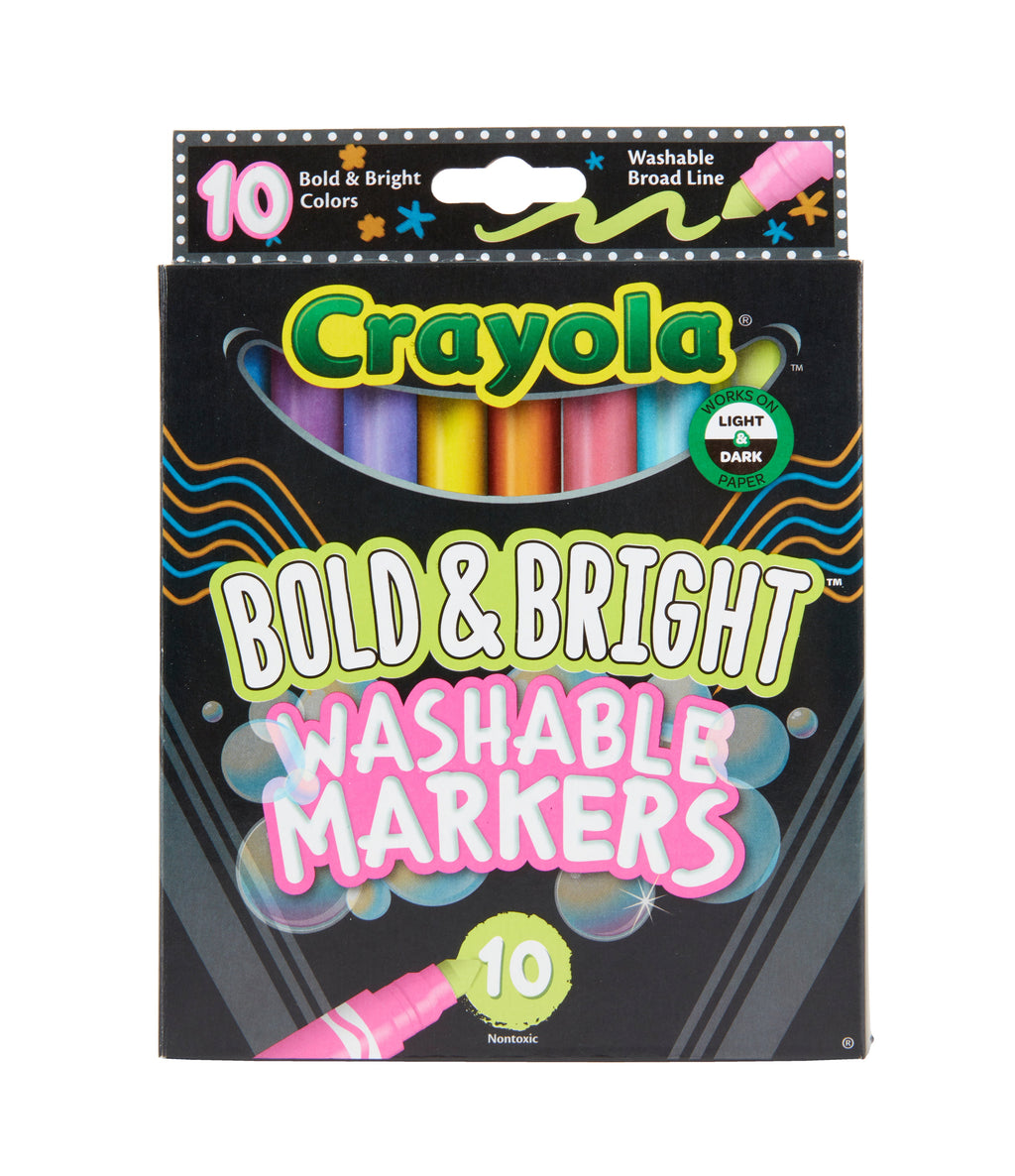 Broad Line Markers, 10 Ct Bold & Bright, School Supplies for Teachers and Kids