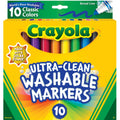 Ultra-Clean Washable Broad Line Markers, Art Supplies, Back to School Supplies, 10 Ct