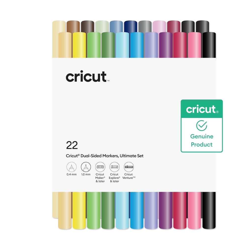 Dual-Sided Markers, Ultimate Multicolor Rainbow Marker and Pen Set, 22 Count, For Maker & Explore Machines