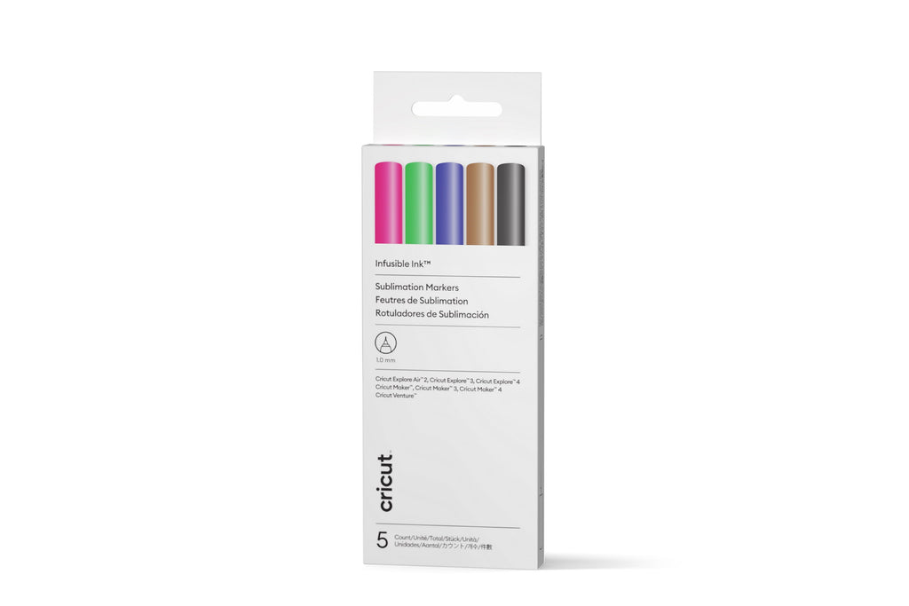 Cricut Infusible Ink Markers 1.0, Basics (5 ct), Sampler