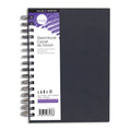 Simply... Sketchbook, Soft White Pages,(65lb/100g), Black Cover, Wire Binding, 80 Sheet, 5.5x8.5 inch, 1 Count
