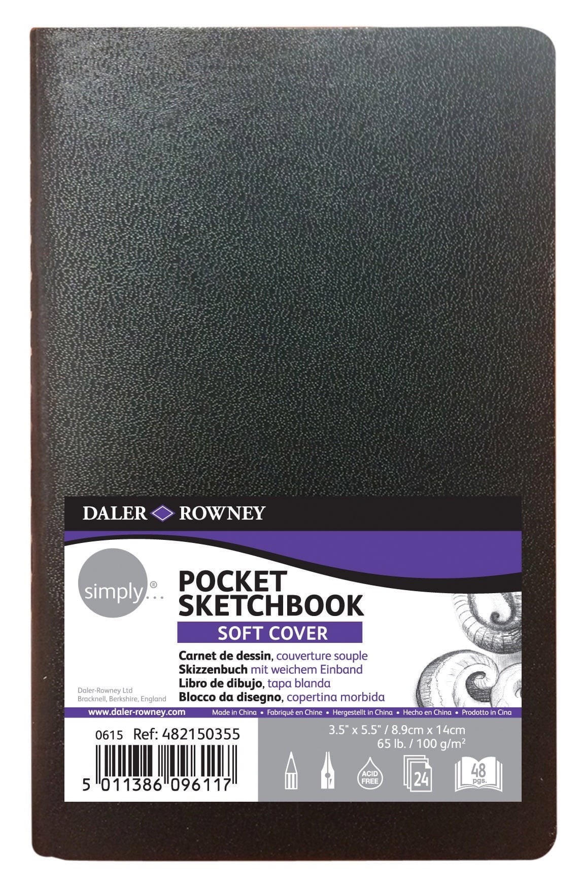 Simply... Sketchbook, Soft White, (100gsm), Softcover Binding, 48 Pages, 3.5" x 5.5"