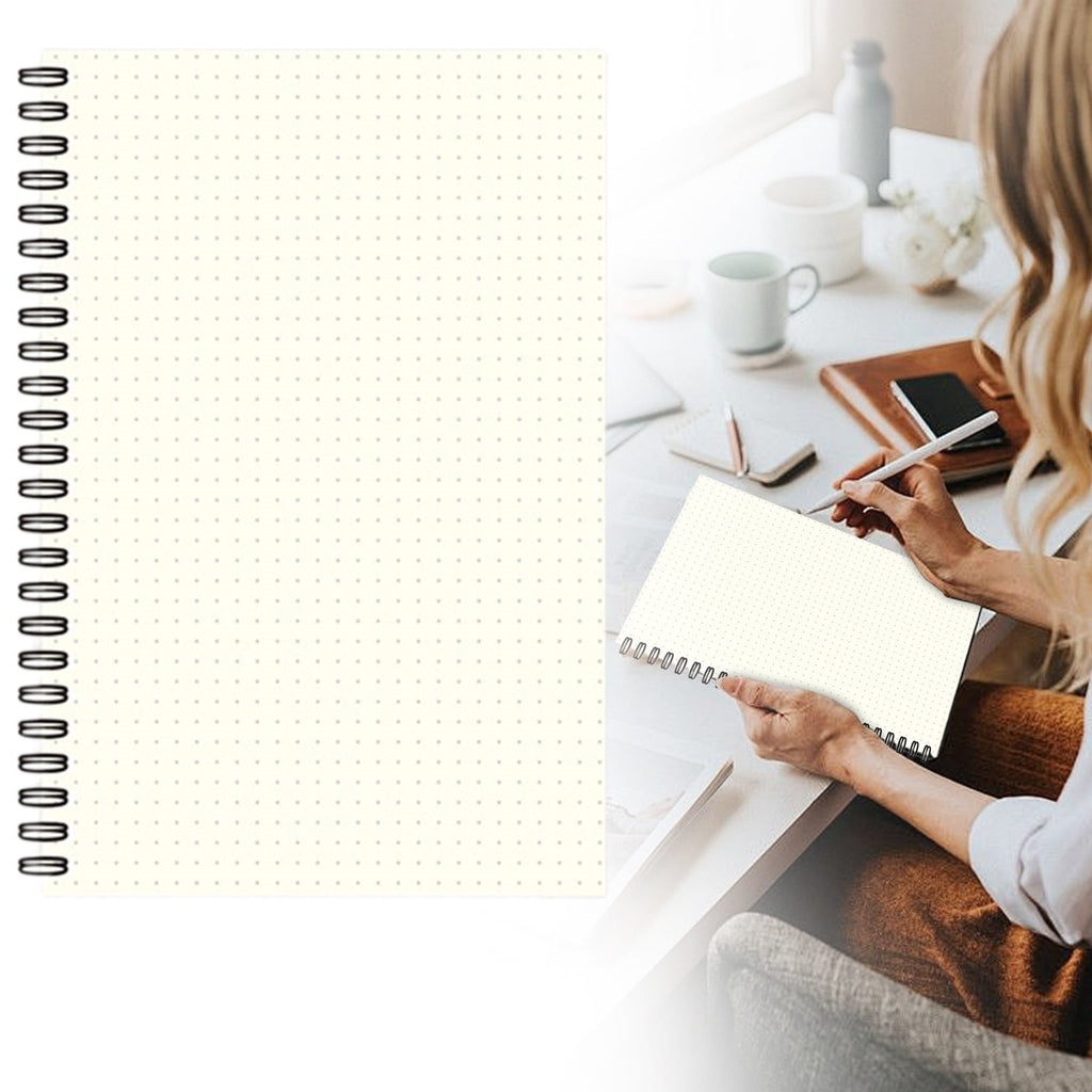 Dotted Notebook A5 Grid/Dot Notebook - 100-Page Heavyweight Paper for Work & Study | Minimalist Design with Lay-Flat ...