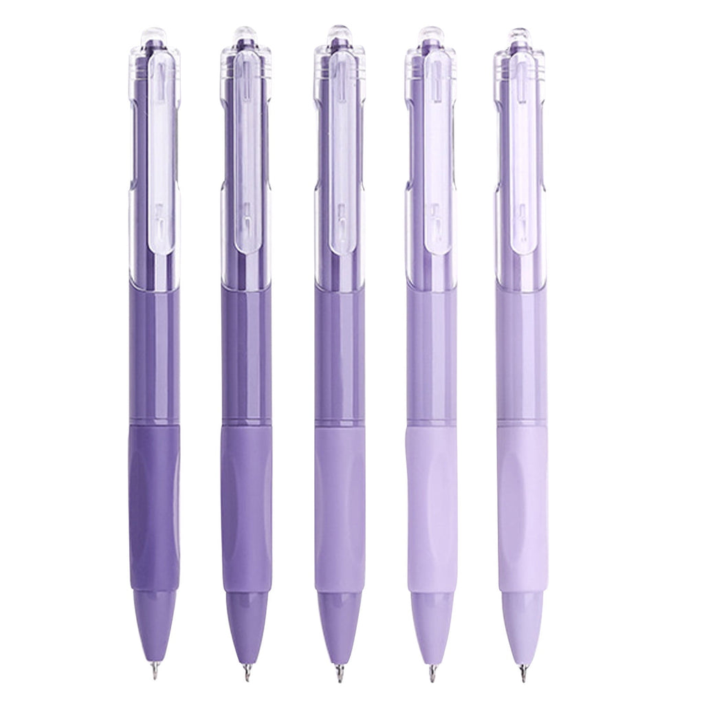 Ink Retractable Pens: Black Ink 0.5mm medium Fine Point Pen Set, Extra Smooth Tip No Bleed Smear Smudge Refillable Cl...