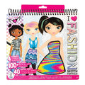 Portfolio Sketch Pad & Writing Notebook with 4 Stencil Sheets, 8.5in x 11in, 40 Pages
