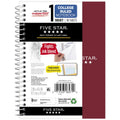 College Ruled Notebook, 4.5" x 7", Burgundy Red, Poly, Spiral, 80 Sheets