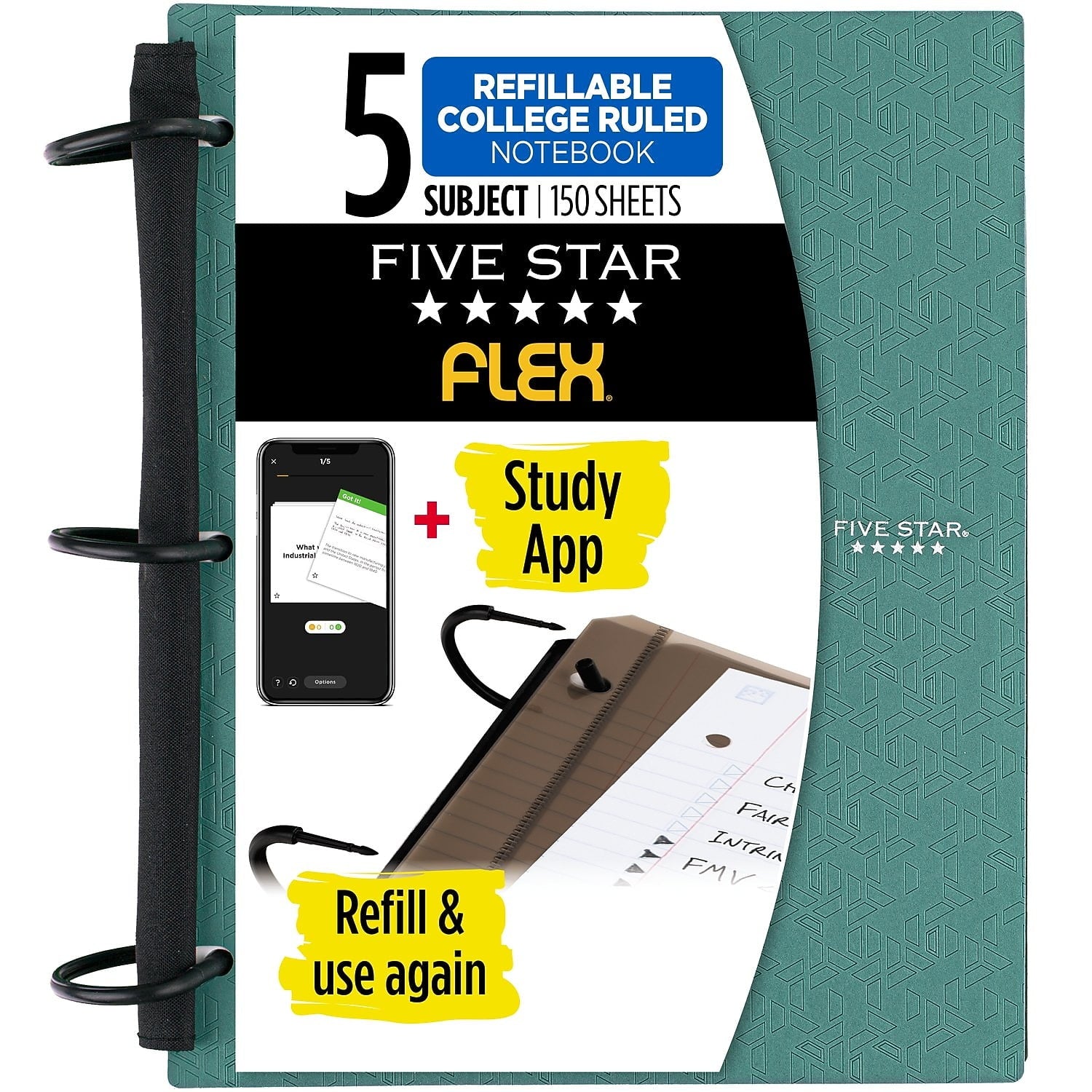 5-Subject Notebook 8.5 x 11 08128
