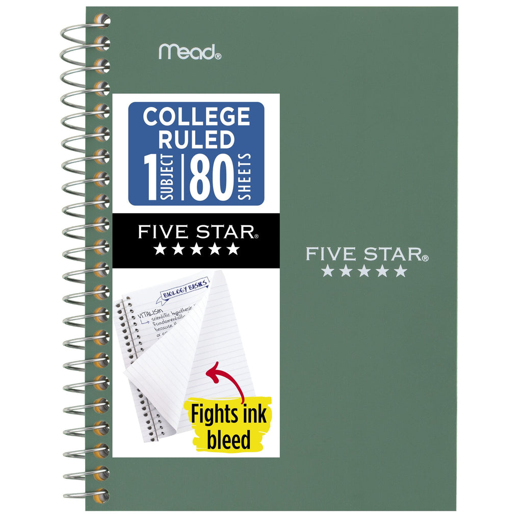 Spiral Notebook, College Ruled, 4.375" x 7", Seaglass Green
