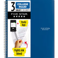 Notebook + Study App, 3 Subject, College Ruled, 8.5" x 11"