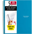 Spiral Notebook + Study App, 5 Subject, Wide Ruled, 8" x 10.5"