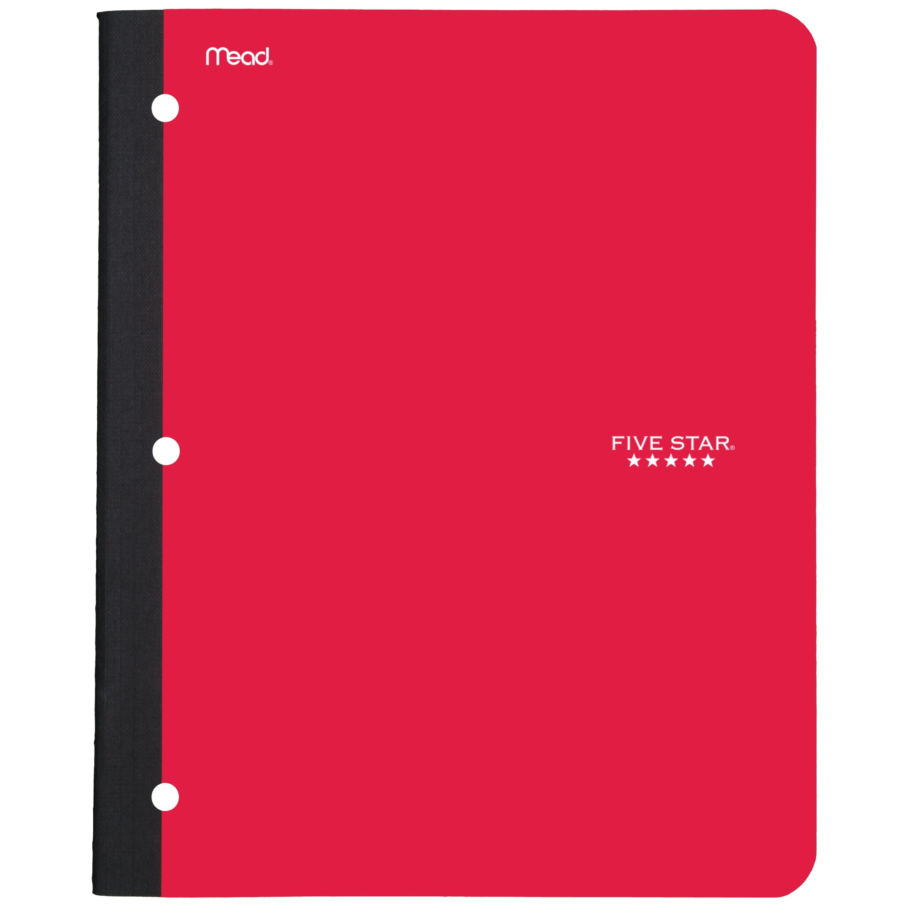 Five Star Wireless Notebook, 1 Subject, College Ruled,Assorted (09294)