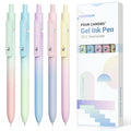Four Candies Gel Pens, 5 Pcs 0.7mm Quick Dry Black Ink Pens Fine Point Smooth Writing High-End Series Unique Pens, Fun Pretty Cute Pens Gift