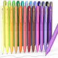 Quick Dry Ink Colored Pens Set, 24 Colors Retractable Gel Pen, 0.7mm Fine Point Colorful Pens for Note Taking & Drawi...