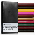 Pocket Weekly Monthly Planner 2026, Elegantly Bound Calendar Planner and Notebook with Stylish Gold-Gilded Page Edges...