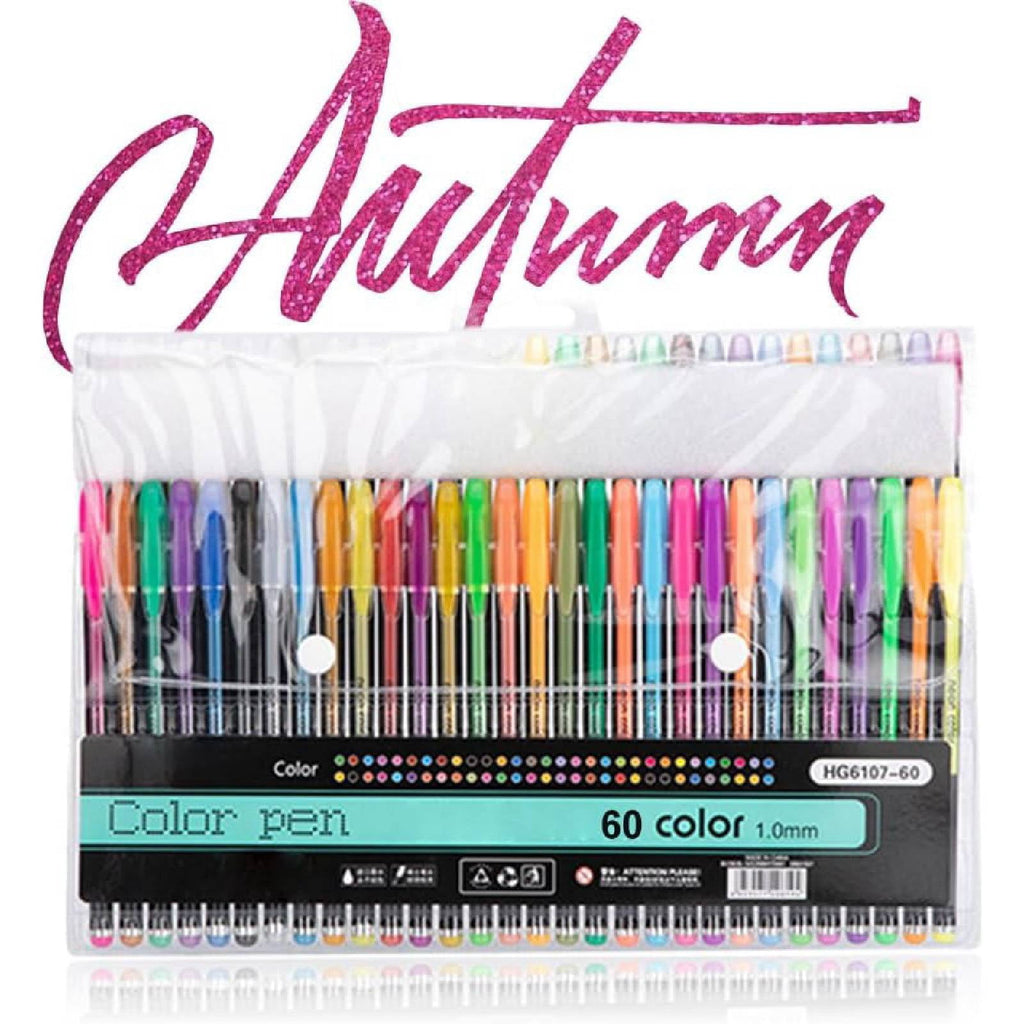Glitter Gel Pen Set, 2026 New Glitter Pens, Colorful Art Shimmer Metallic Gel Pens for Adults, Sparkle Gel Pen for Sc...