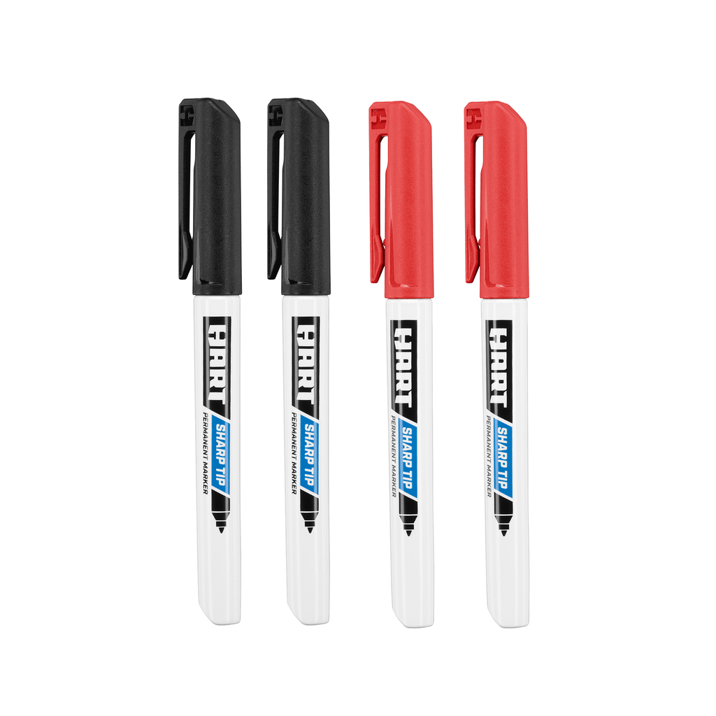 4-Piece Sharp Tip Permanent Markers