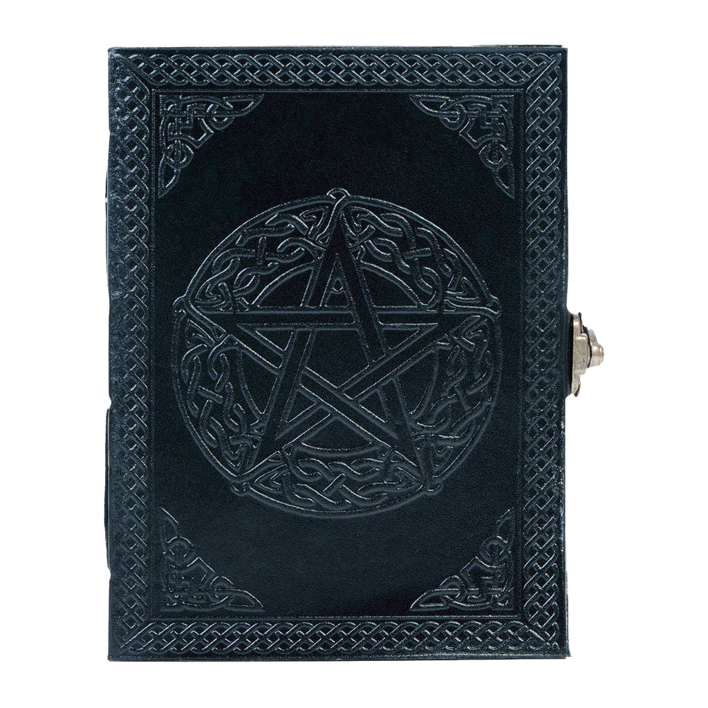Handmade Leather Pentagon Journal/Writing Notebook Diary/Bound Daily Notepad for Men & Women Unlined Paper Medium 8 x 6 Inches, Writing pad