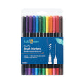 Hello Hobby Dual Tip Brush Marker & Fineliner for Adult Crafting, 12 Pieces, Classic Colors