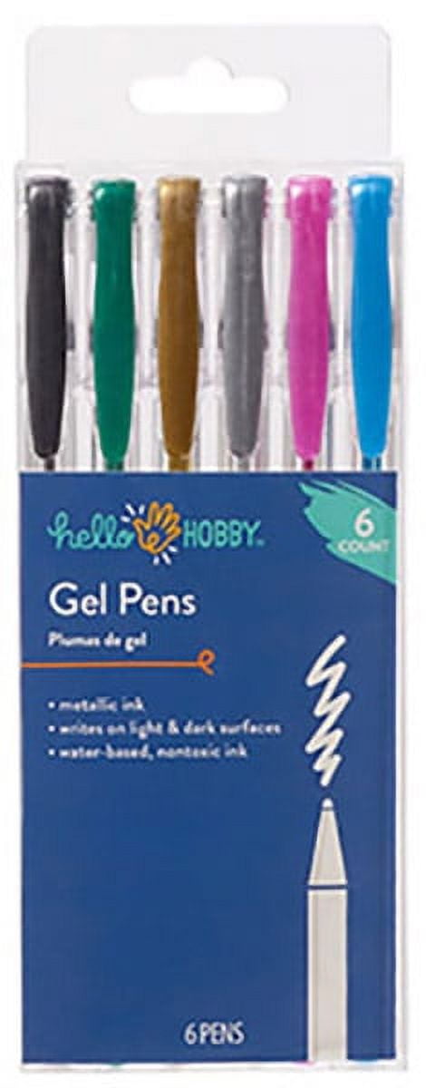 Hello Hobby Multicolor Gel Pen Metallic Set, 6 Pieces