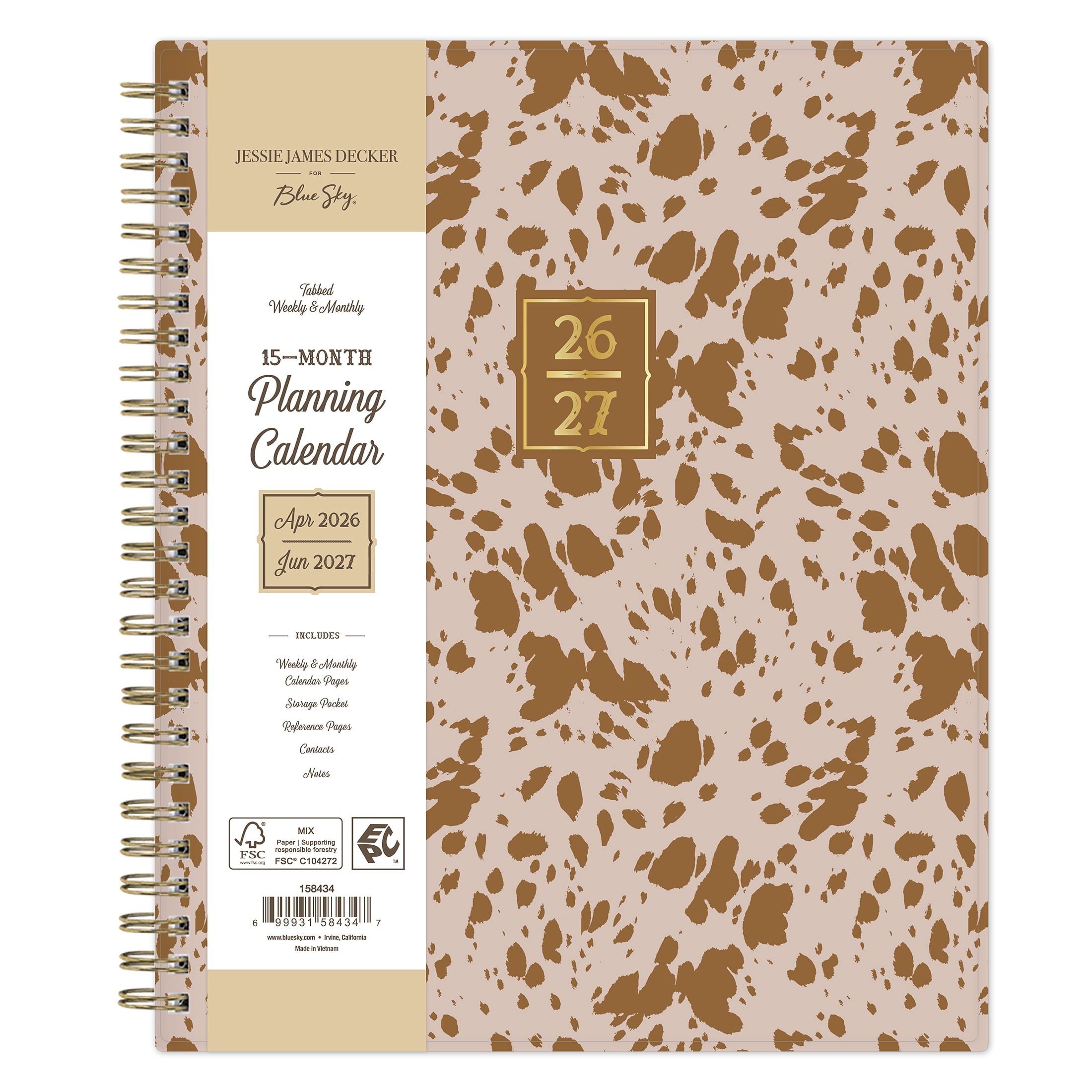 for Monthly Weekly Planner, 7" x 9", Highland Tan 15-Month (April 2026 - June 2027)