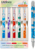 Multi-Color Scented Lava Gel Pen Set, 0.5mm Colored Gel Pens Infused with Scented Essential Oil Blends, 5 Pack